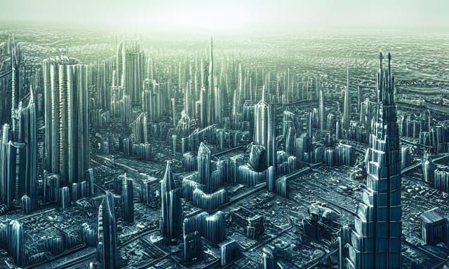 City as Motherboard: Epic Digital Matte Painting