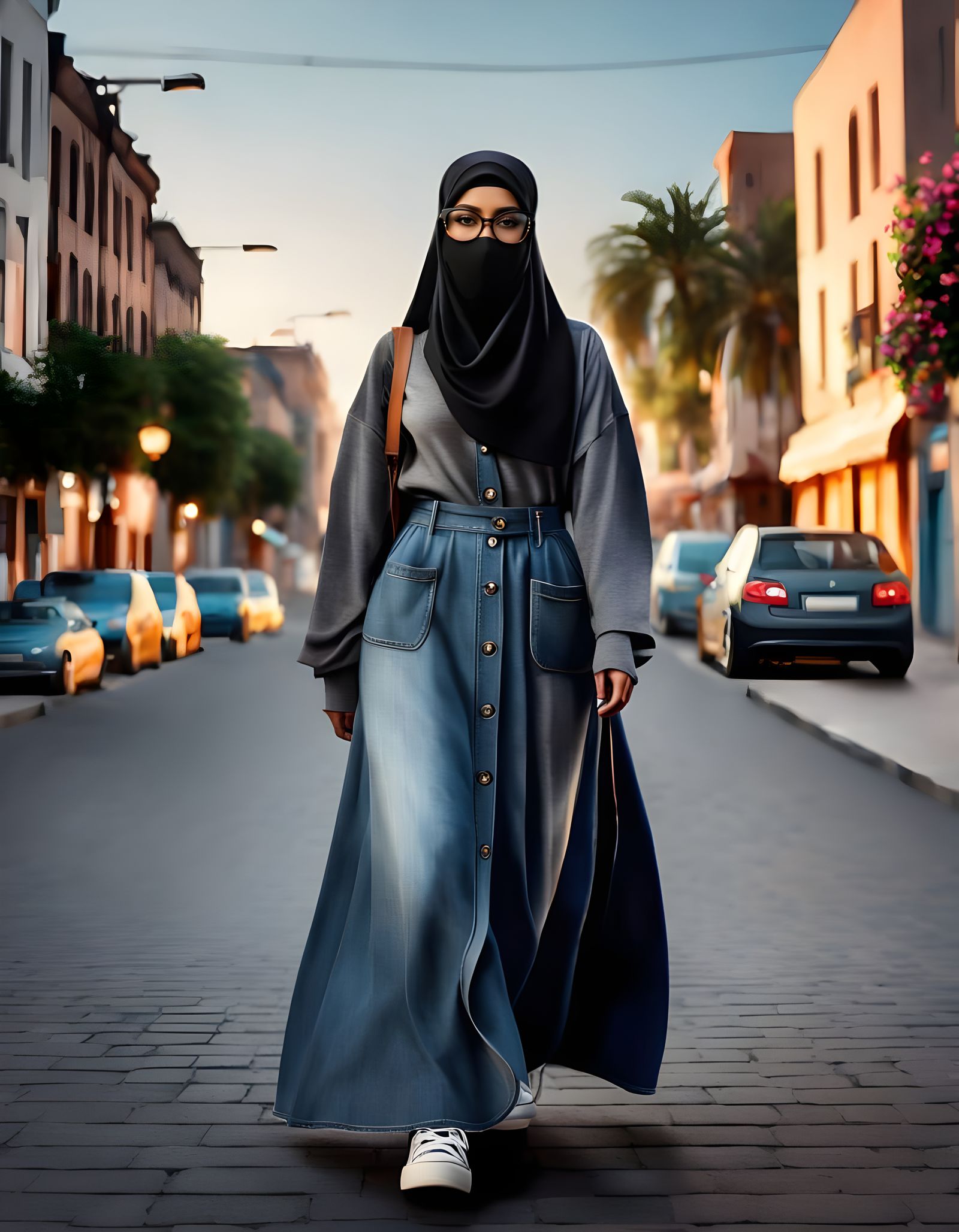 Hypernatural Portrait of Woman in Niqab