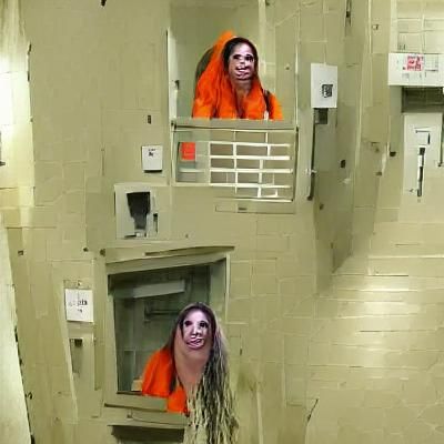 Scary Woman in Jail Cell