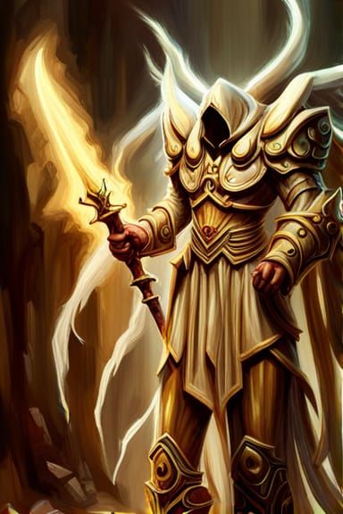 Tyrael from Diablo 2, the angel knight
