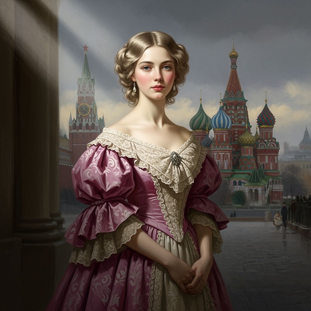 Aglaya Yepanchin in 1867 Russian Dress