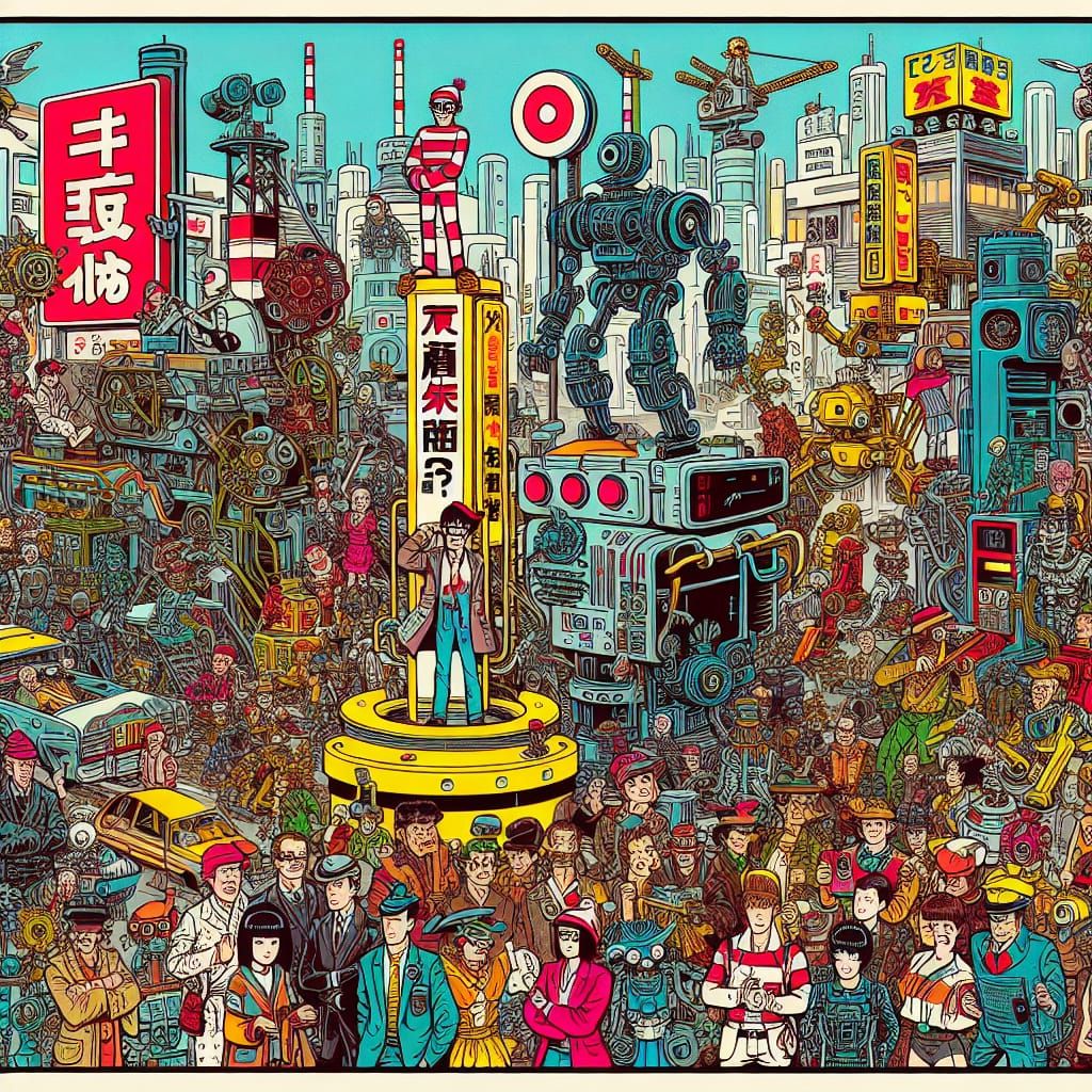 Lo-fi Sci-fi Characters in Japanese Graphic Novel Style