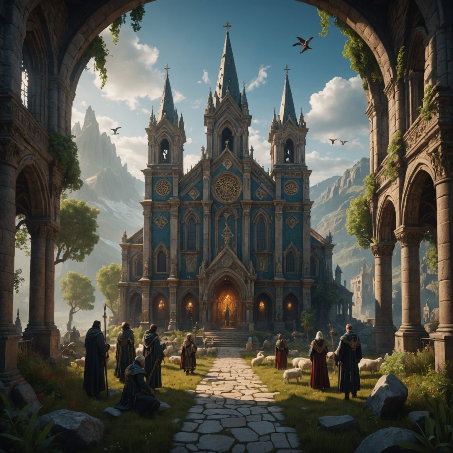 Saints of the Church: Detailed Matte Painting