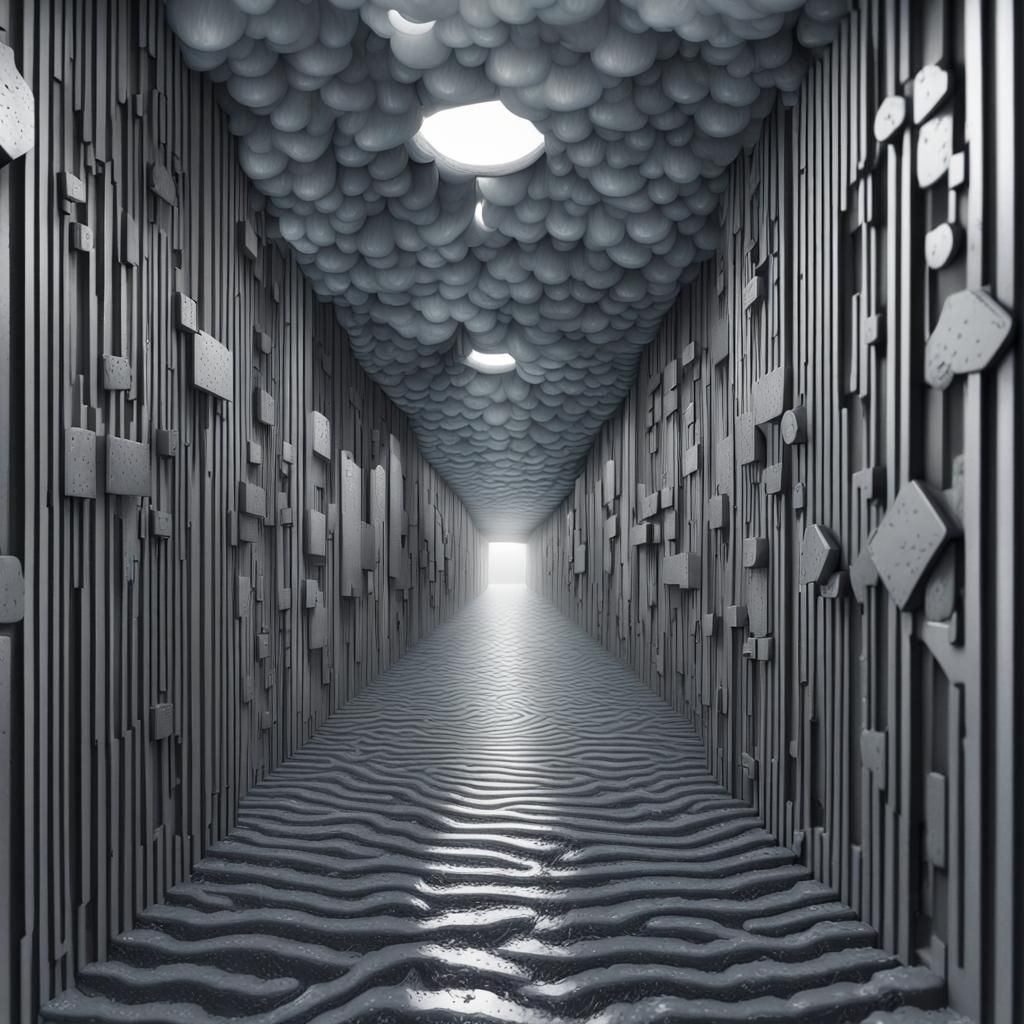 Optical Illusion Corridor in Electro Forest