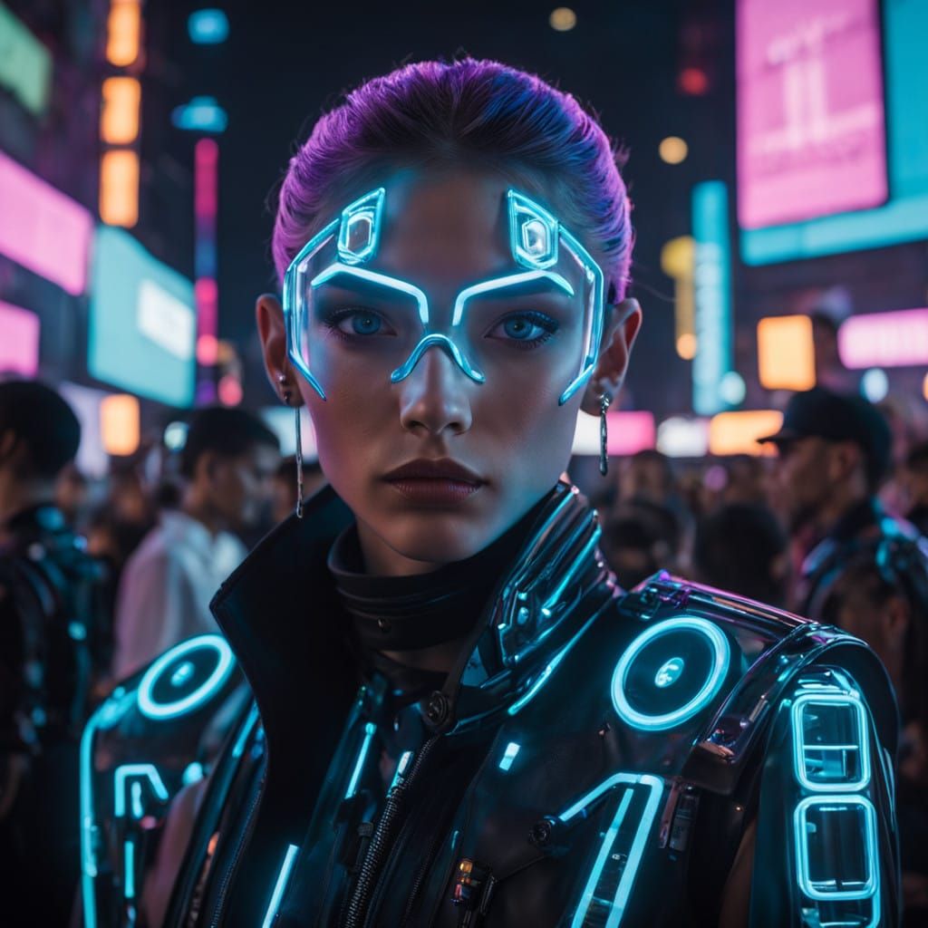 Neon Dreams in Cyberpunk Metropolis