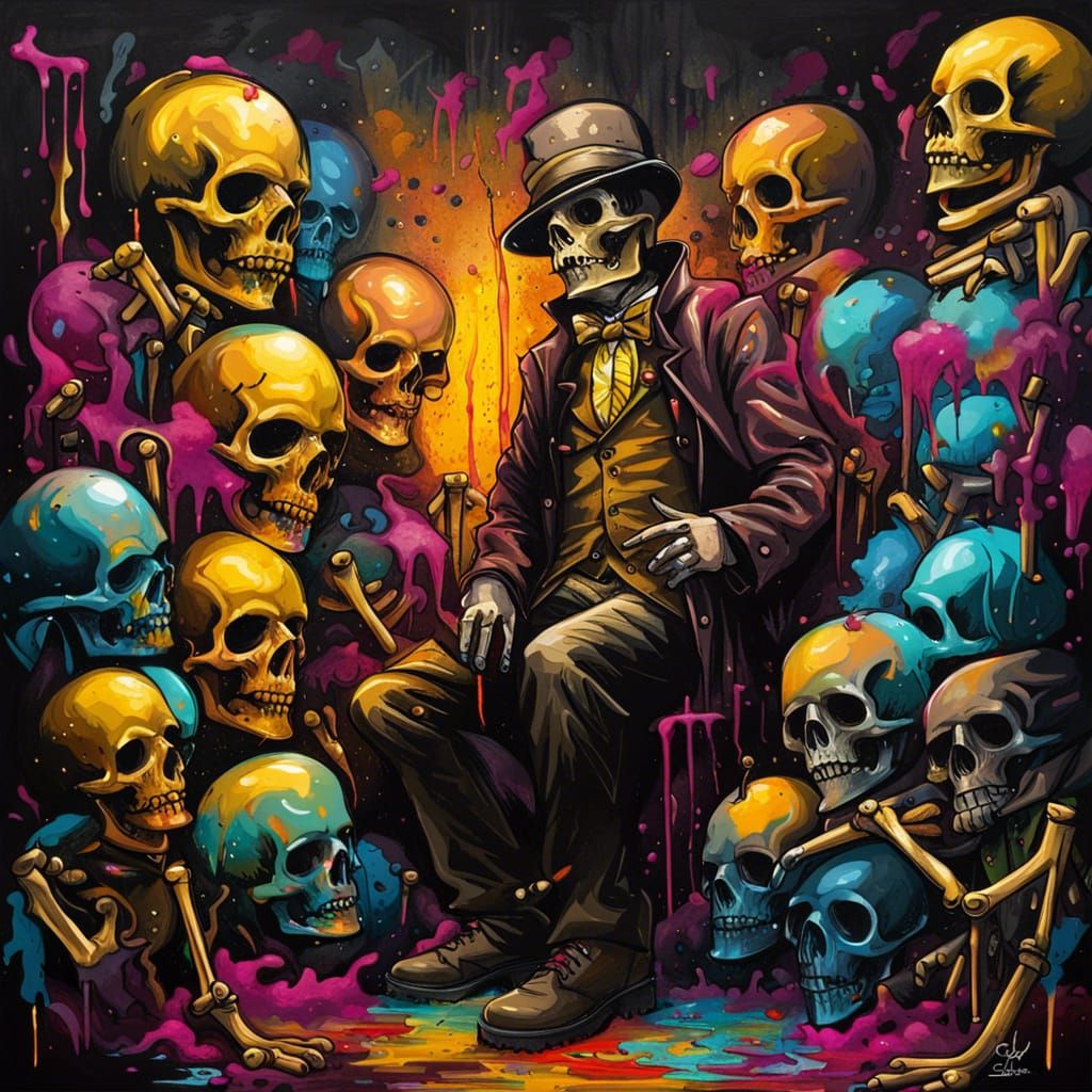 Jack the Ripper in Graffiti Art Style