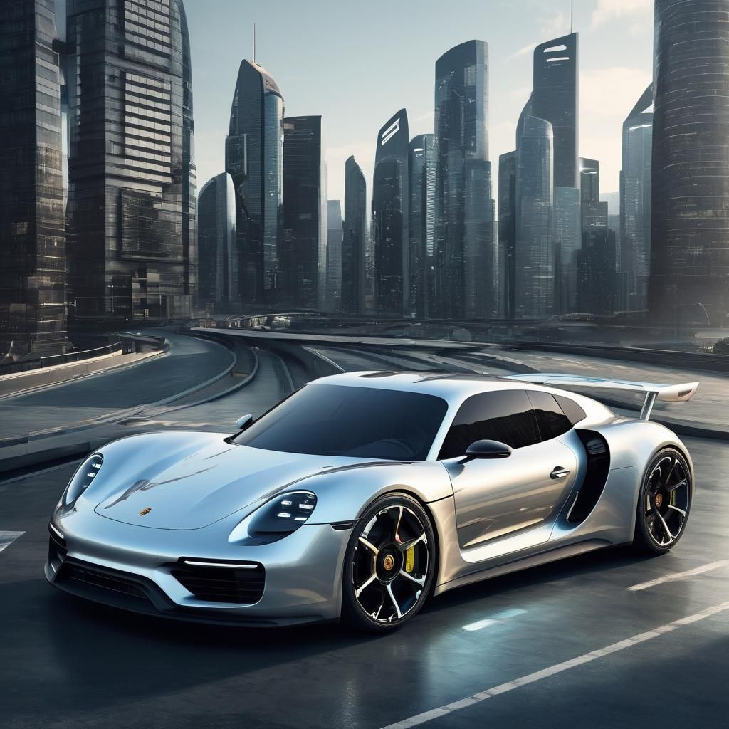 Futuristic Porsche Digital Rendering