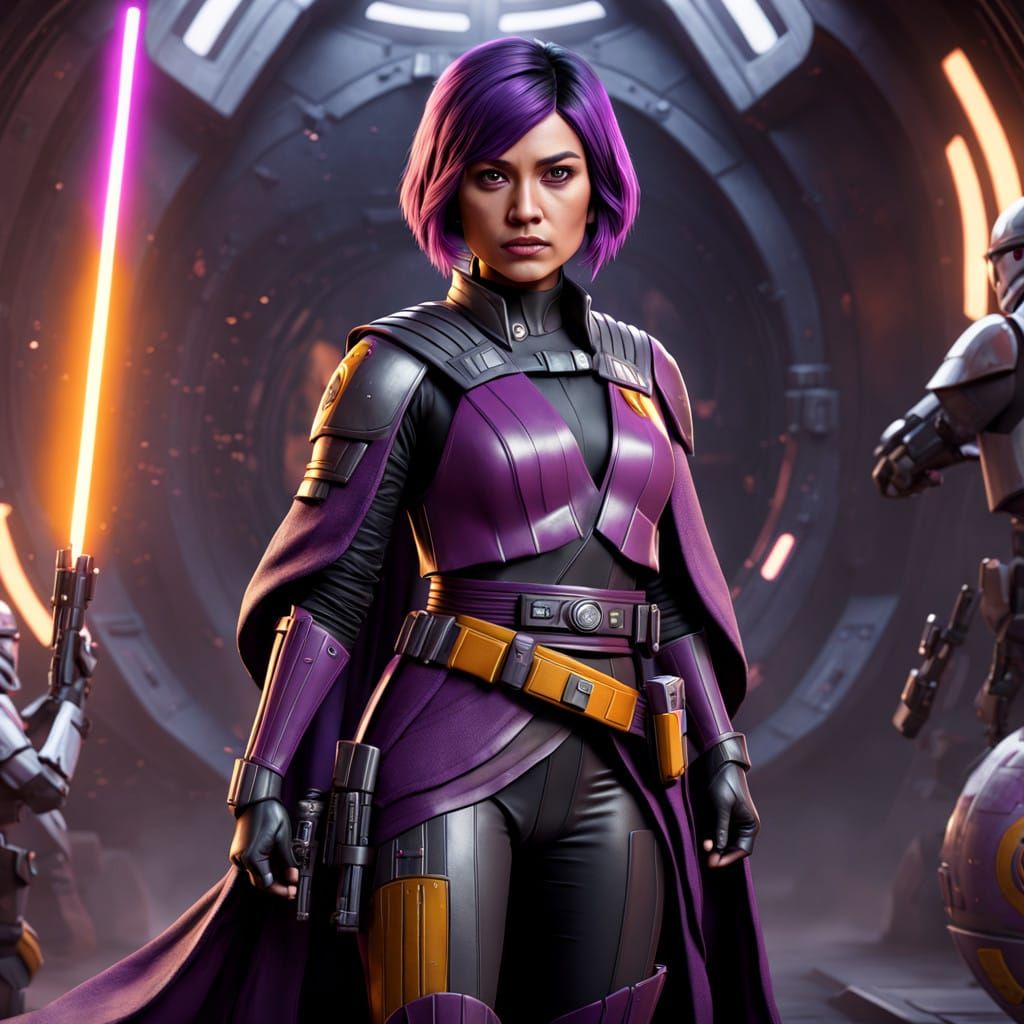 a photorealistic image of Natasha Liu Bordizzo as Sabine Wre...