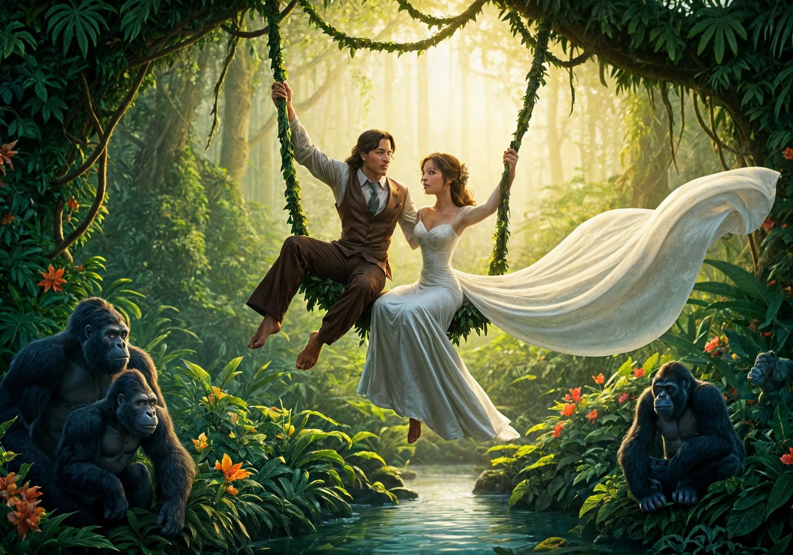 Tarzan and Jane's Wedding Day in the Jungle