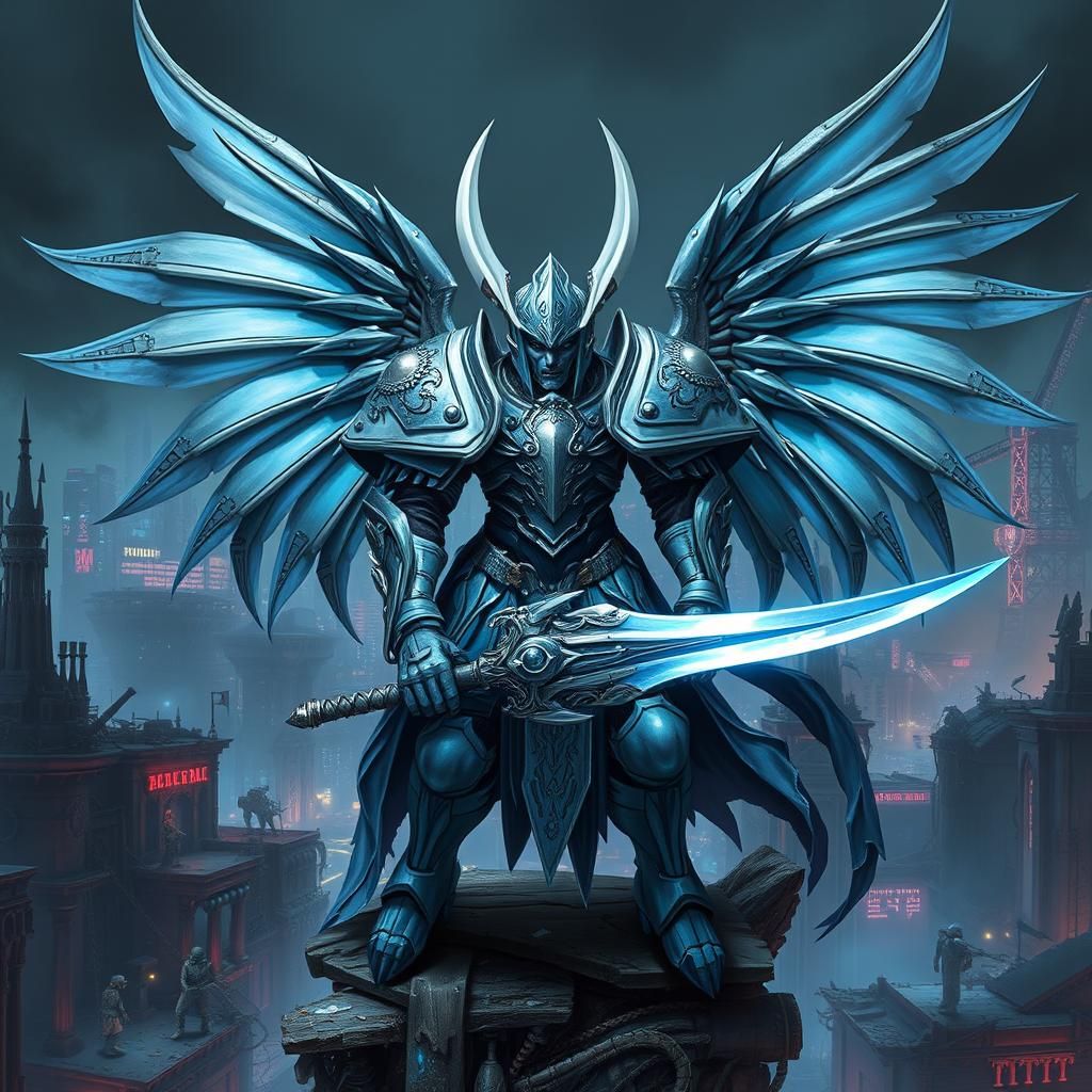 Baharroth on Cyberpunk Cityscape in Sci-Fi Style