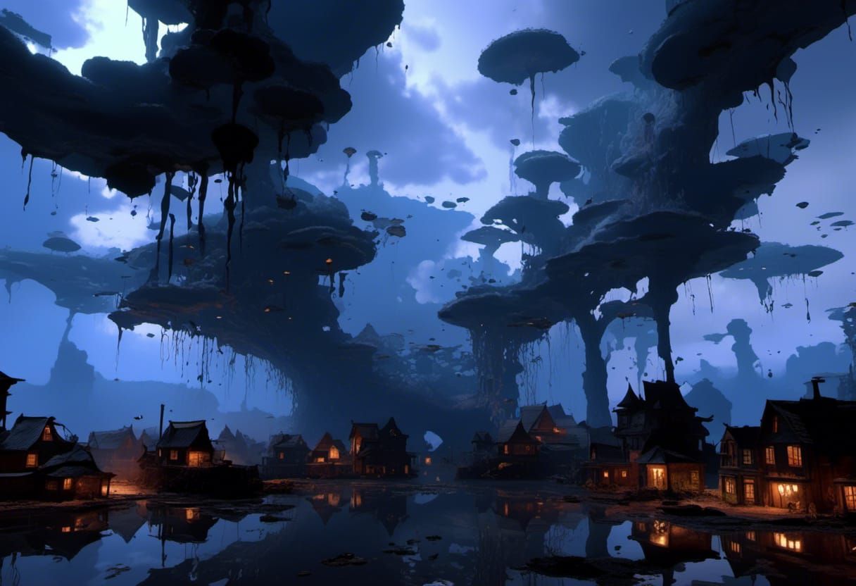 City with Bad Vibes in 3D Game Style