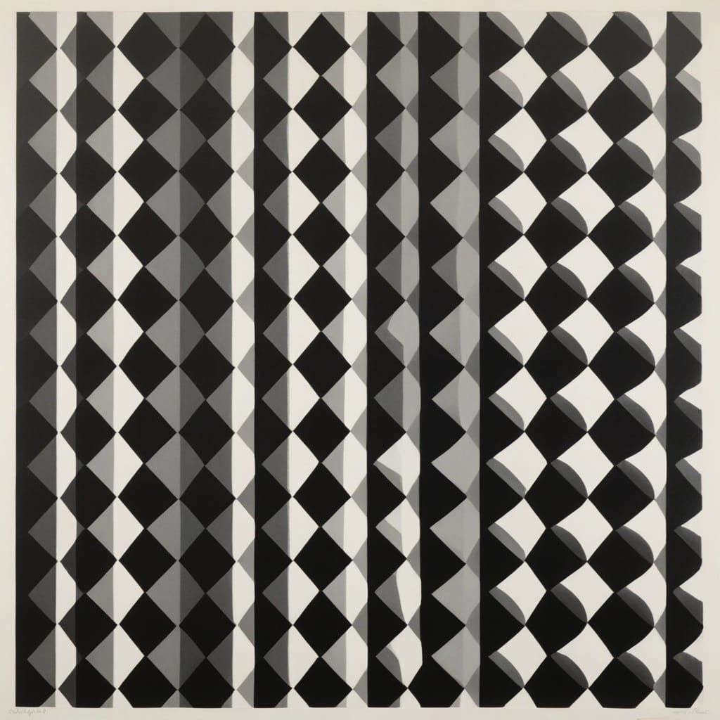Grimdark Art in Op Art Style