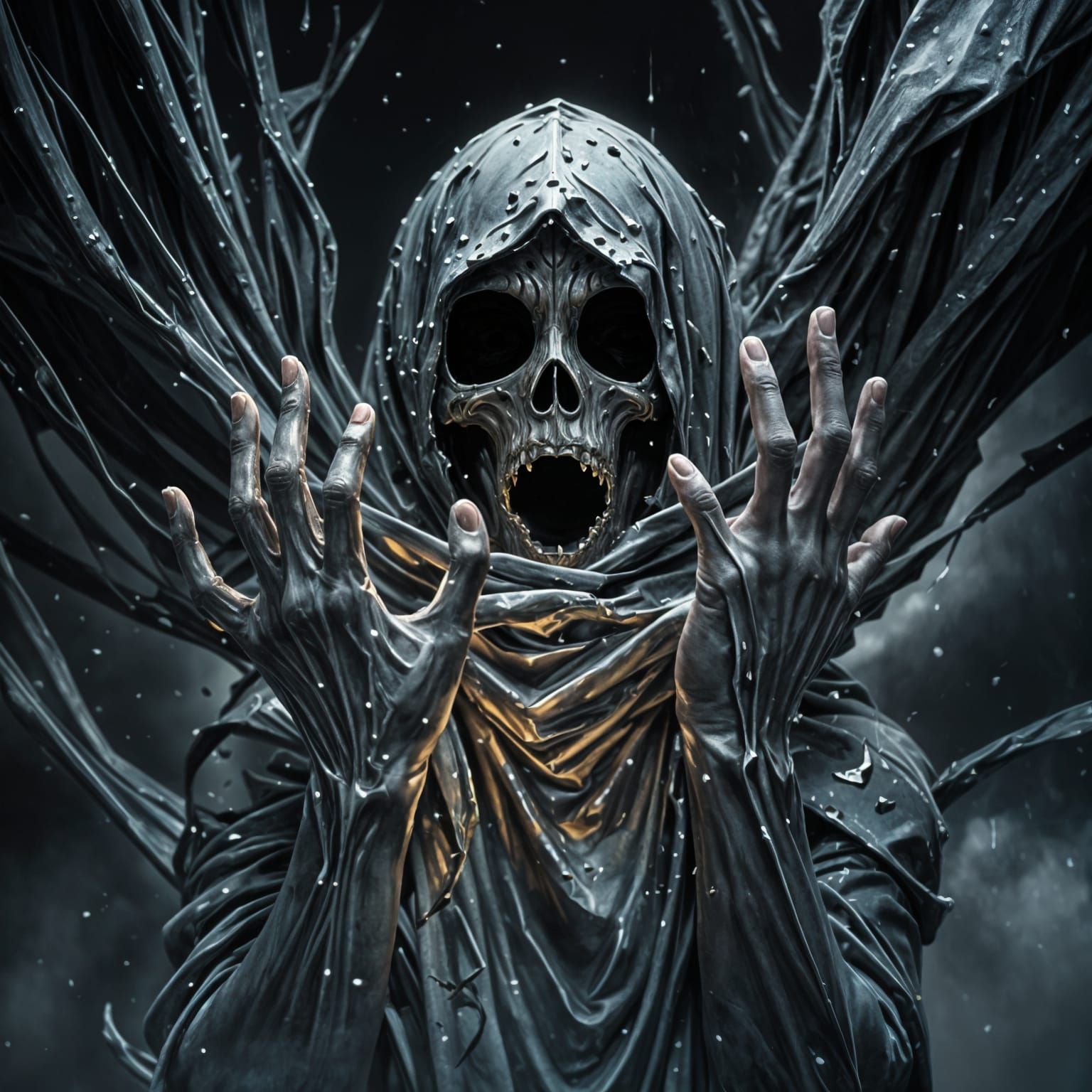 Macabre Fantasy Face Emerges from Spandex