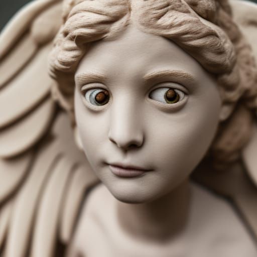 Biblically Accurate Angel Clay Model: Photorealistic Image