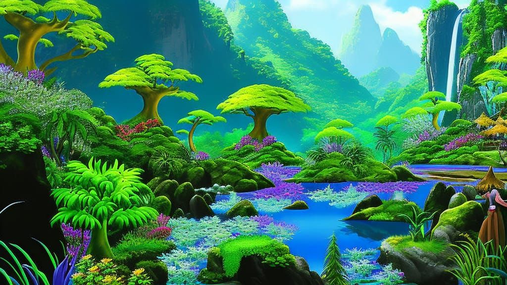 Pandora Inspired Bioluminescent Landscape