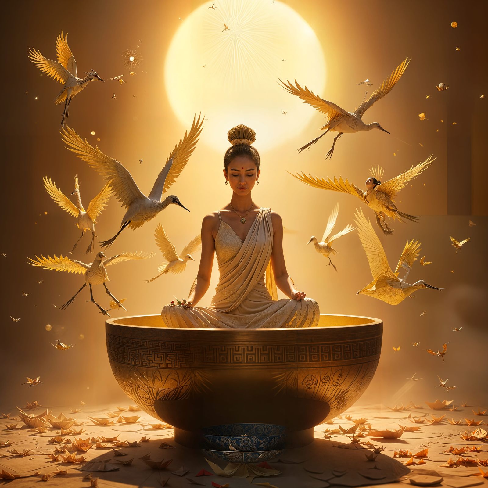 Quan Lin Rising: Papercraft Origami Sound Bowl