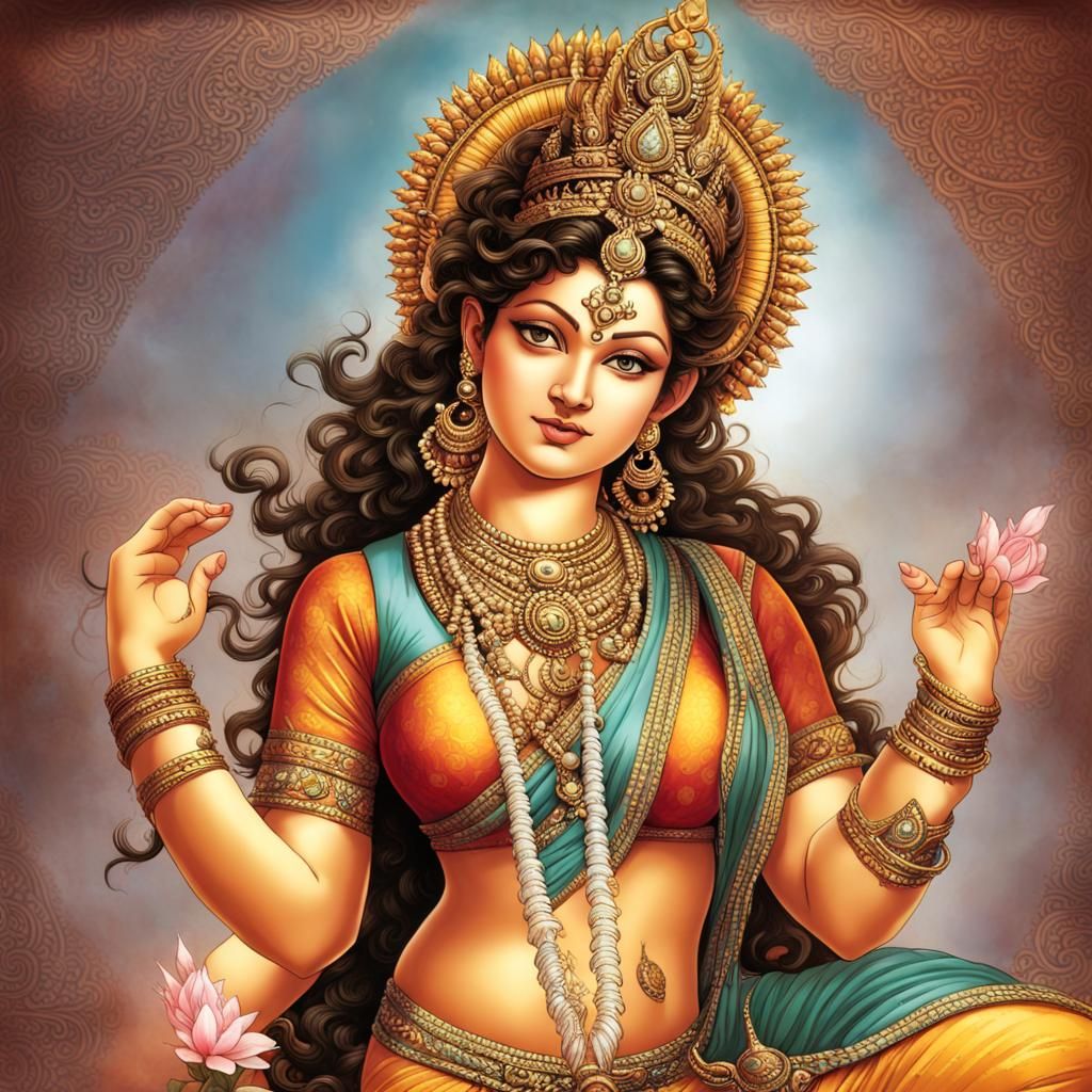 Rambha, Queen of the Apsaras, in Graffiti Art