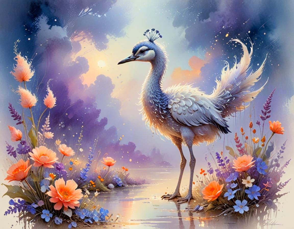 Celestial Diva Gown of Constellations and Comet Plumes