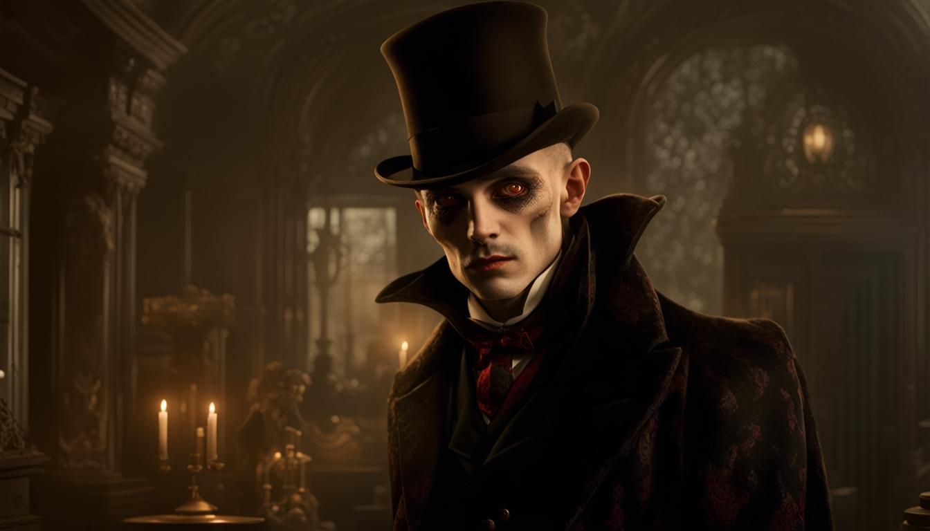 Dapper Vampire in Victorian Attire