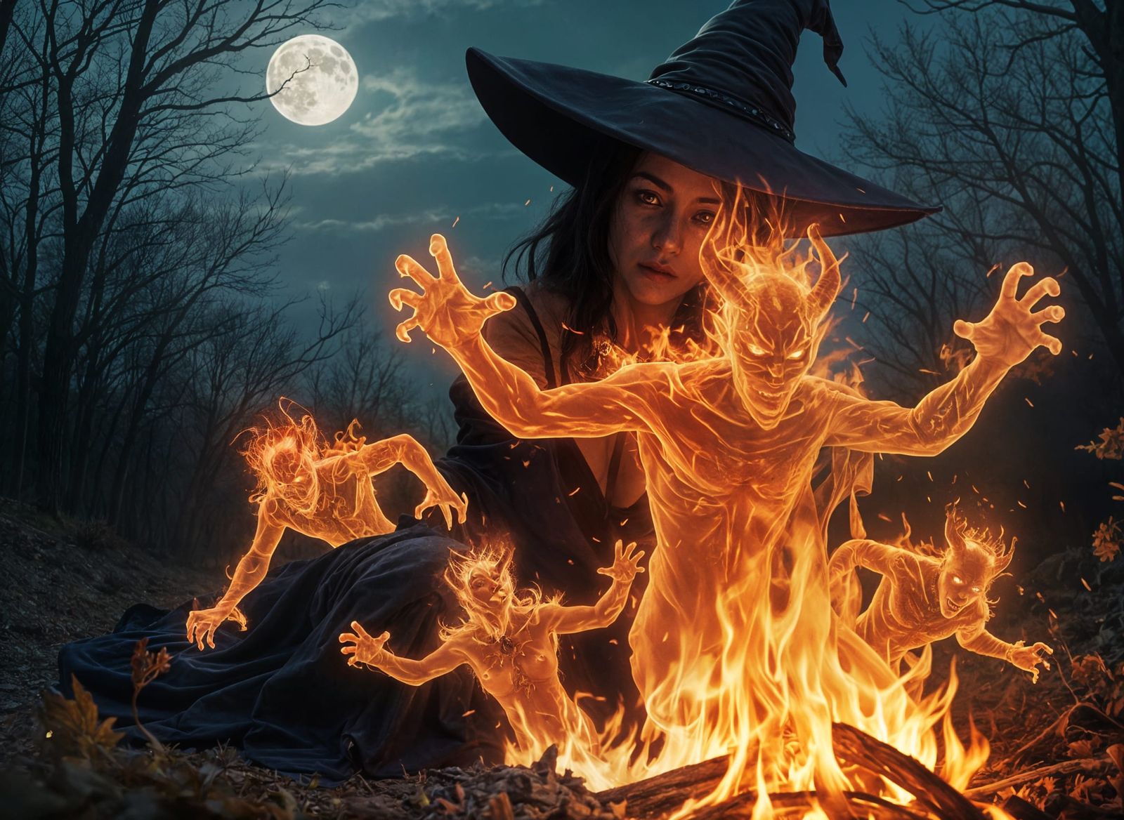 Witch Queen Conjures Demon Under Harvest Moon