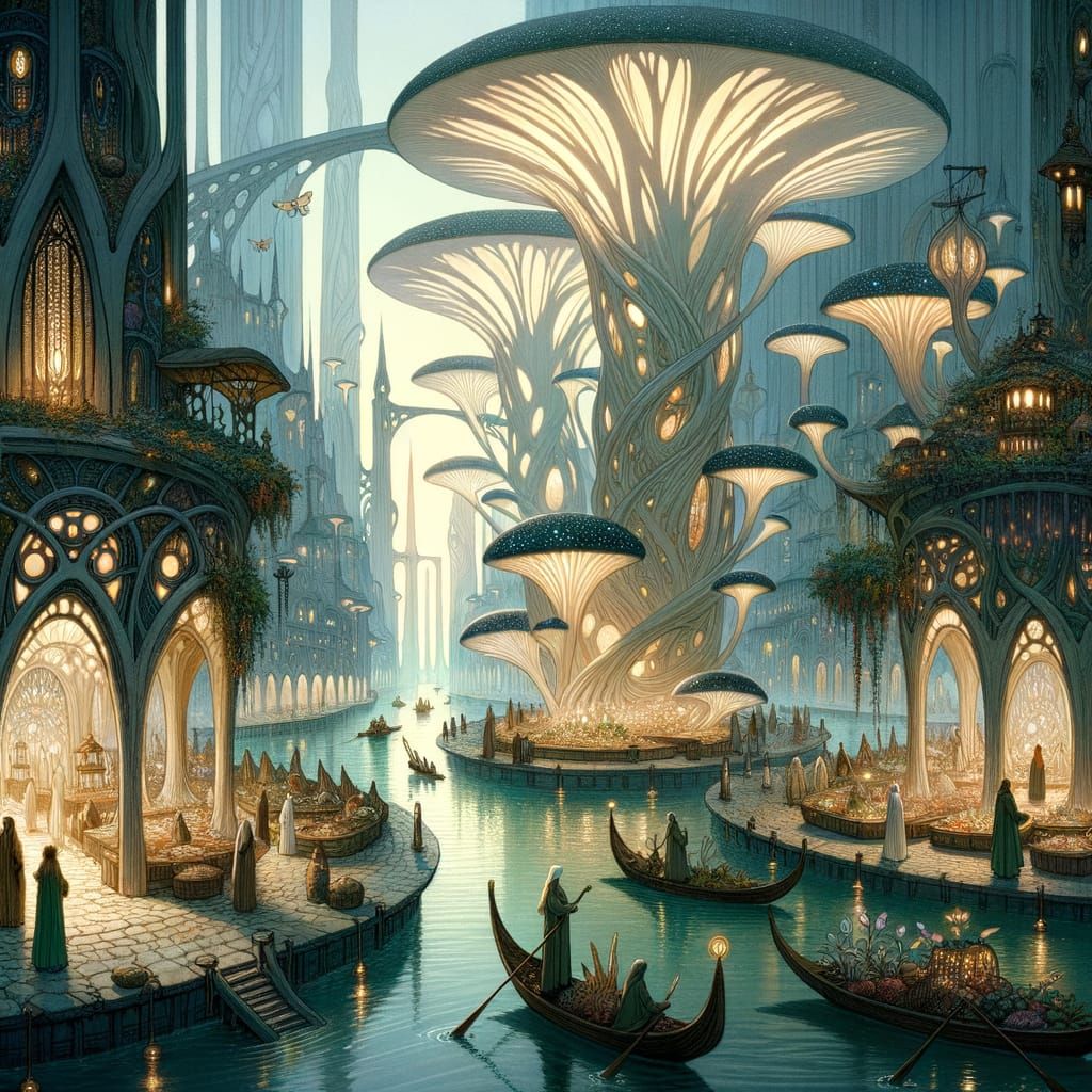 El Mercado Flotante de Aethelgard