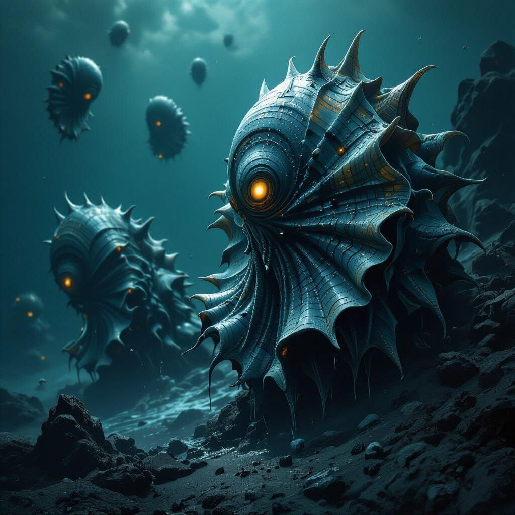 Hyperdetailed Abyssal Shriekers in Dark Fantasy Art