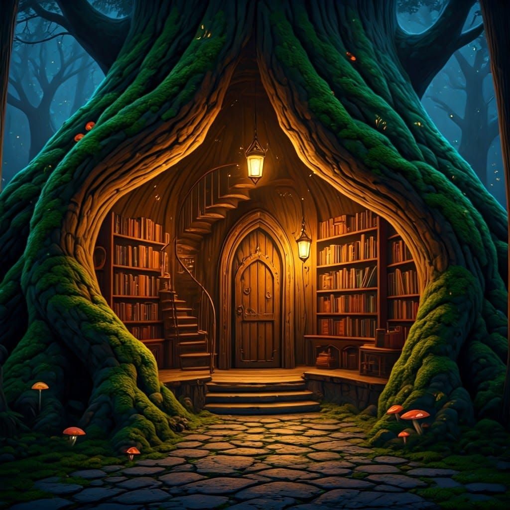 Enchanted Tree Bookstore of Wonder