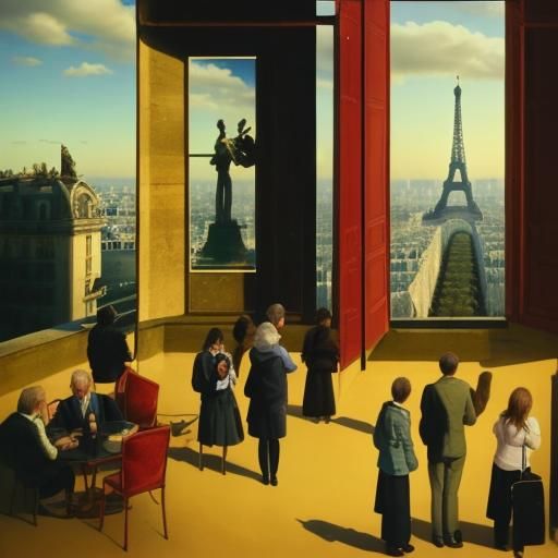 Distant View of Paris from an Overlook