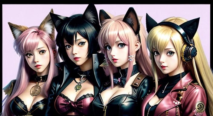 Josie and the Pussycats in 80s Hair Metal Style