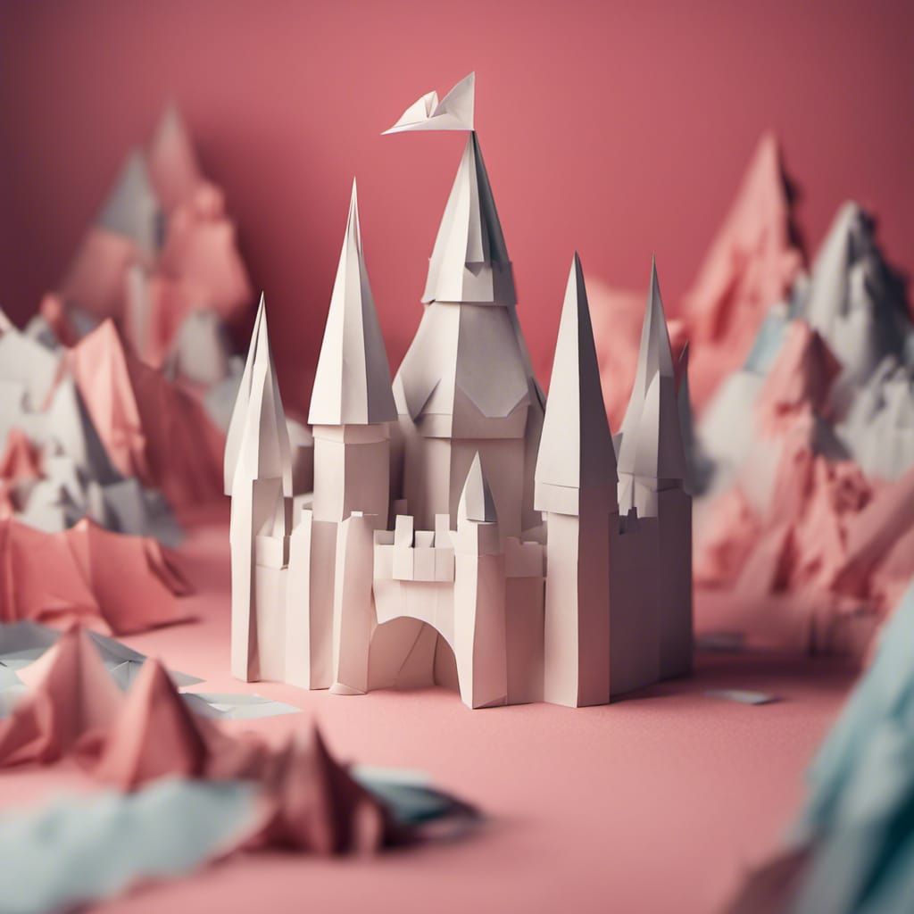 Origami Paper Castle Papercraft Folds