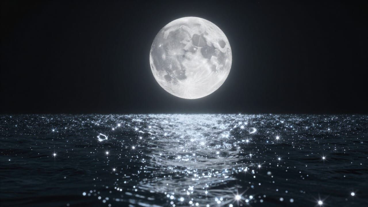 Macabre Cosmic Lake Scene in Dramatic Light