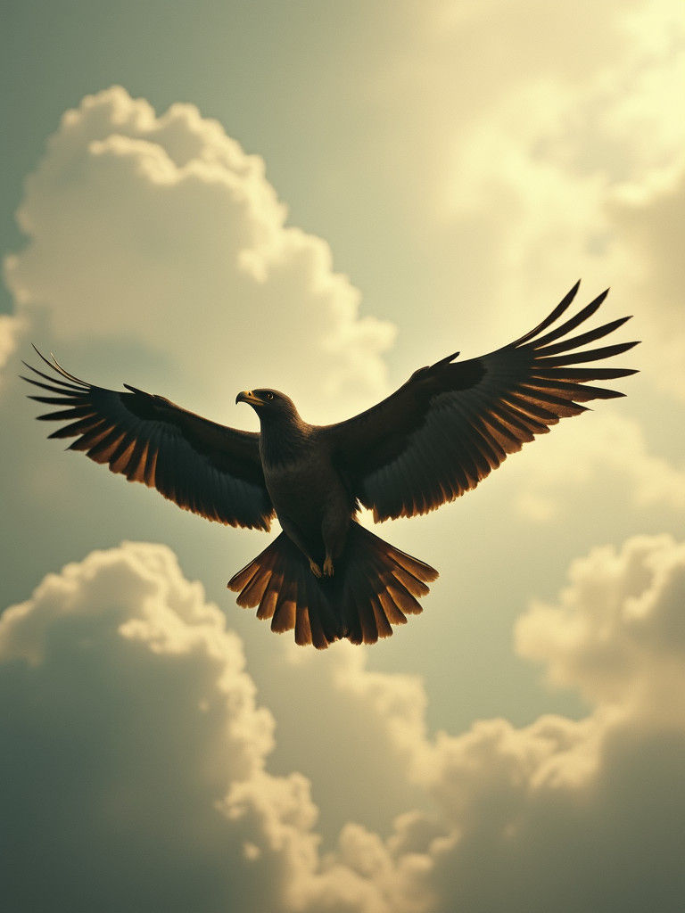 Majestic Bird in Flight: Cinematic Photography