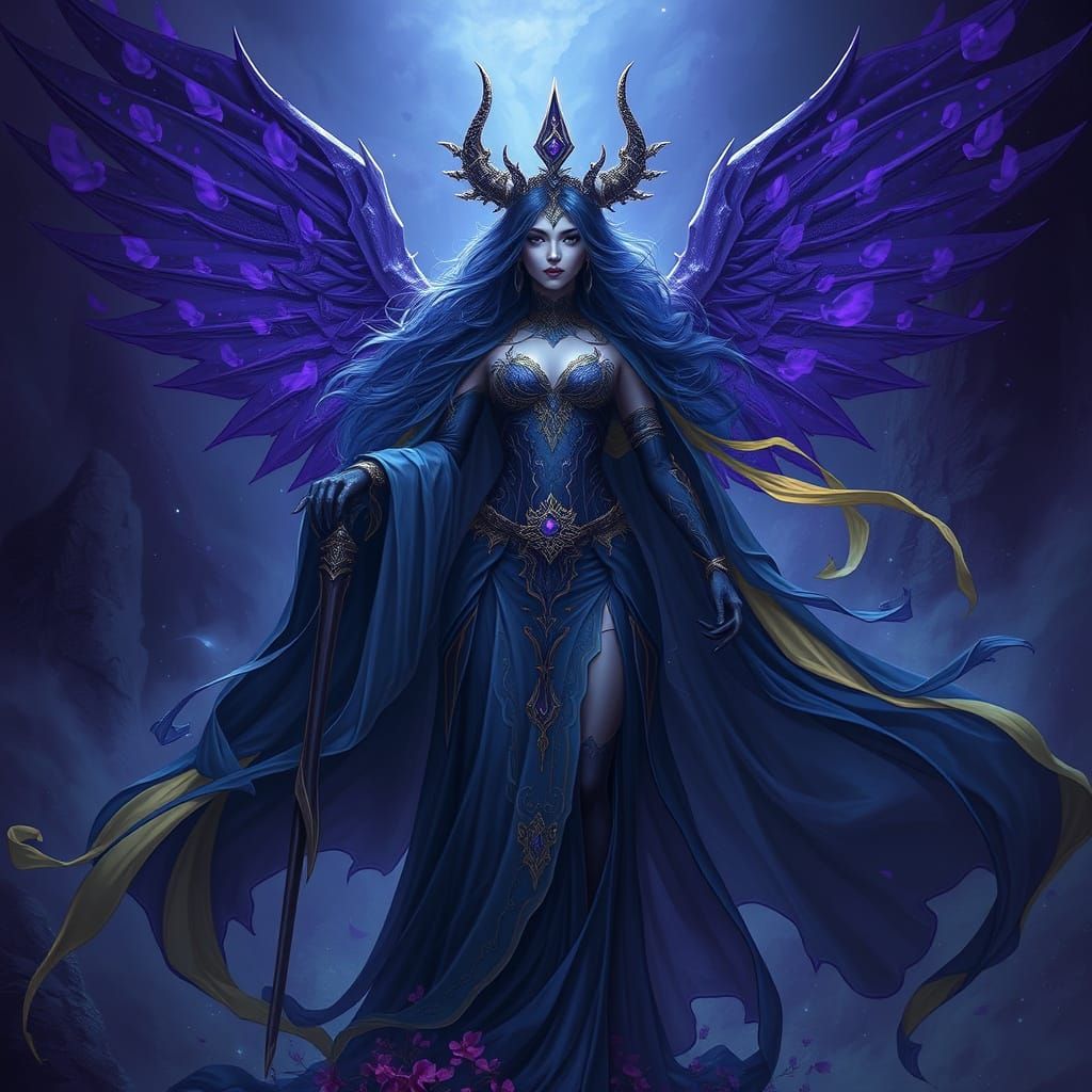 Dark Fantasy Heroine in Mystical Setting