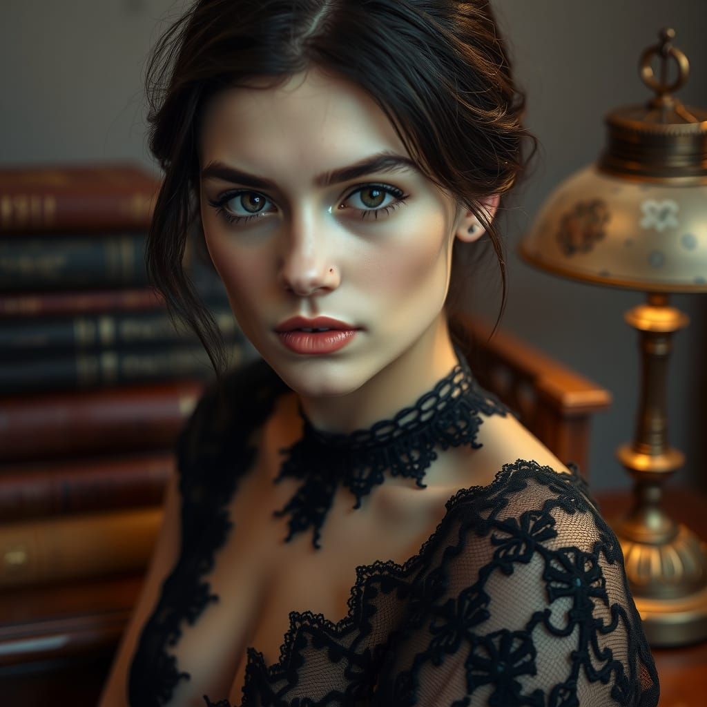 Elegant Sensuality in Golden Light