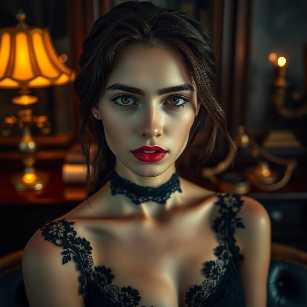 Elegant Woman in Soft Focus, Fine Art Style