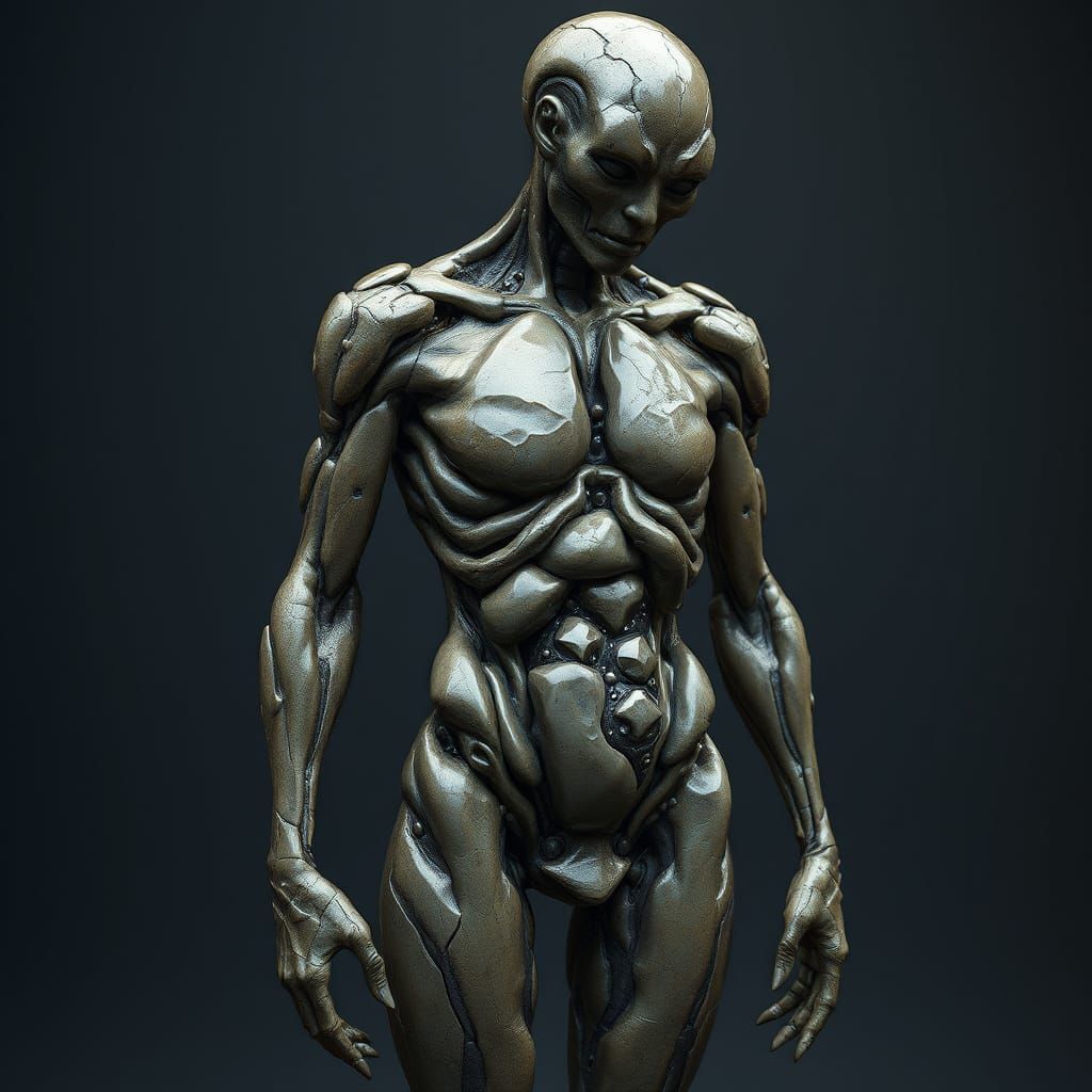 It's organs and muscles fibers are stones it's skin is liquid leather