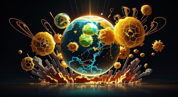 Explosion in Crystal Living Room: Digital Art