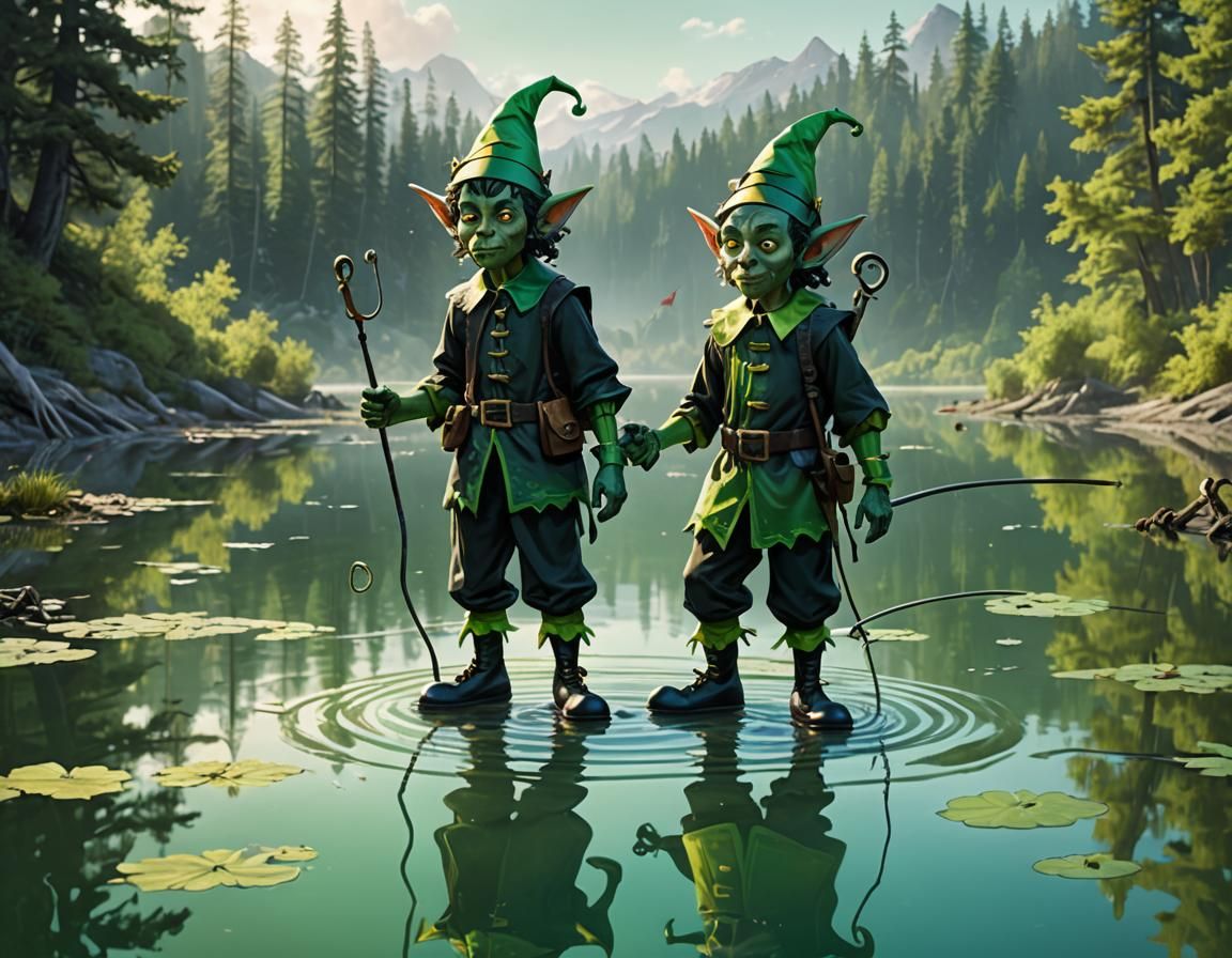 Black Zombies Fishing in Dreamy Elfcore Style