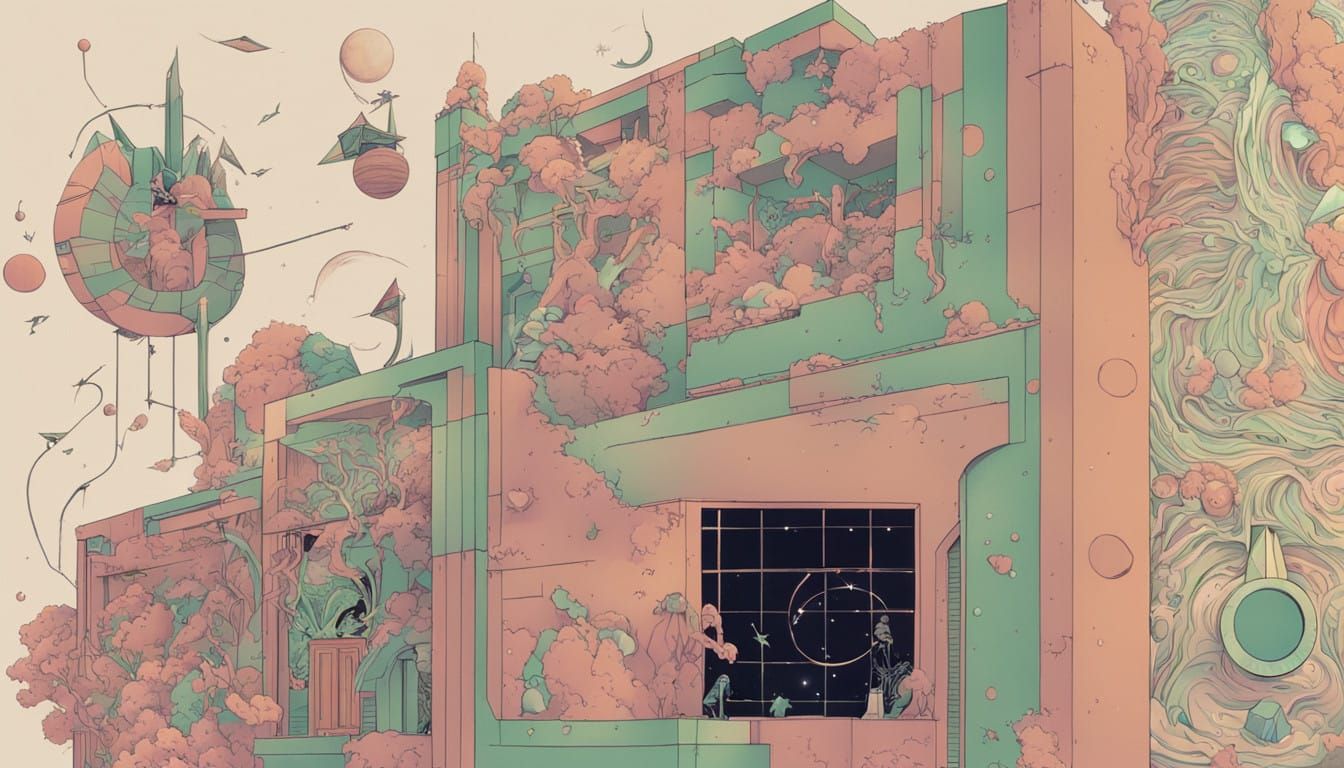 Cosmic Portal in Vibrant Neon Colors