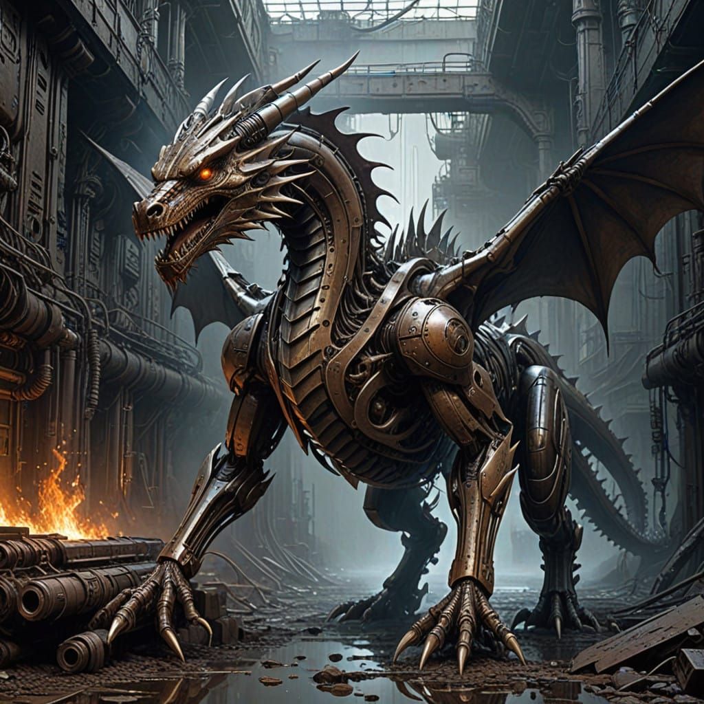 Industrial Metal Dragon Unleashes Cyberpunk Fury