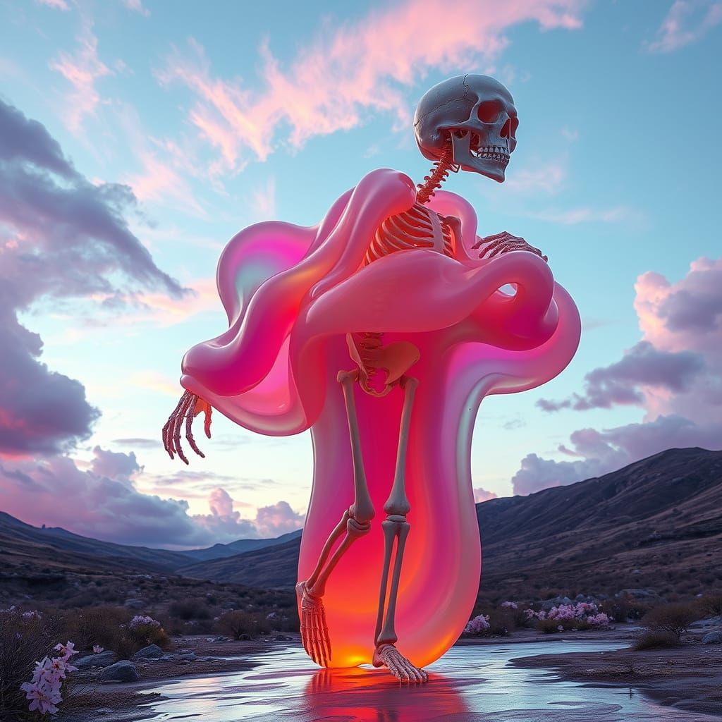 Cathedral Slime Walker in a Mystical Valley