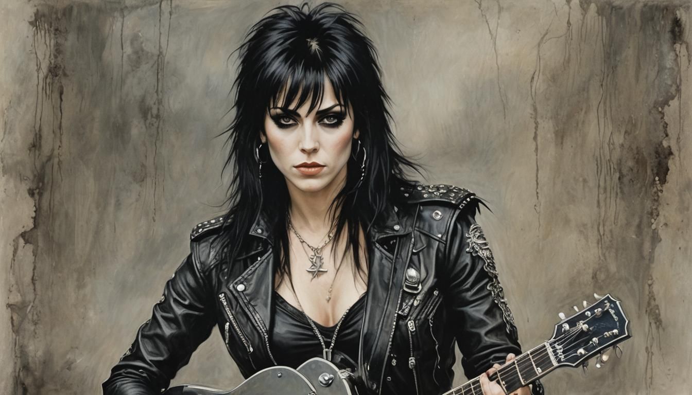 Joan Jett as Dark Fantasy Art Painting