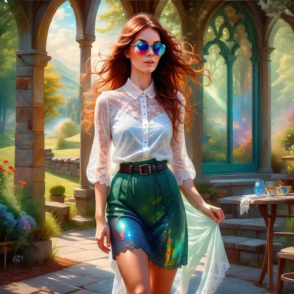 Beautiful Women in a Scottish village