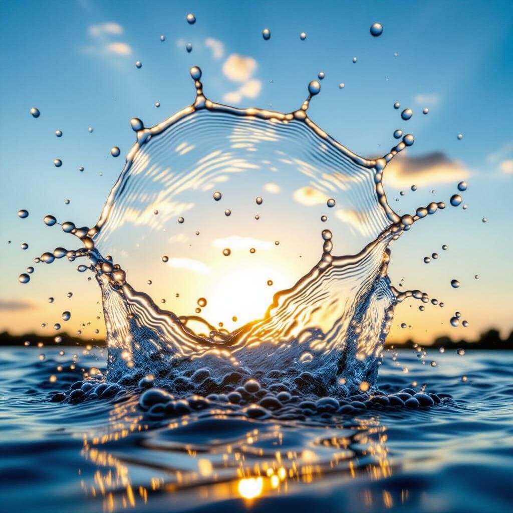 Ephemeral Light Splash: A Moment of Illumination