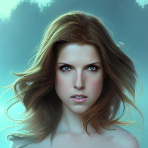 Anna Kendrick Portrait: Dynamic Lighting, Hyperdetailed Art