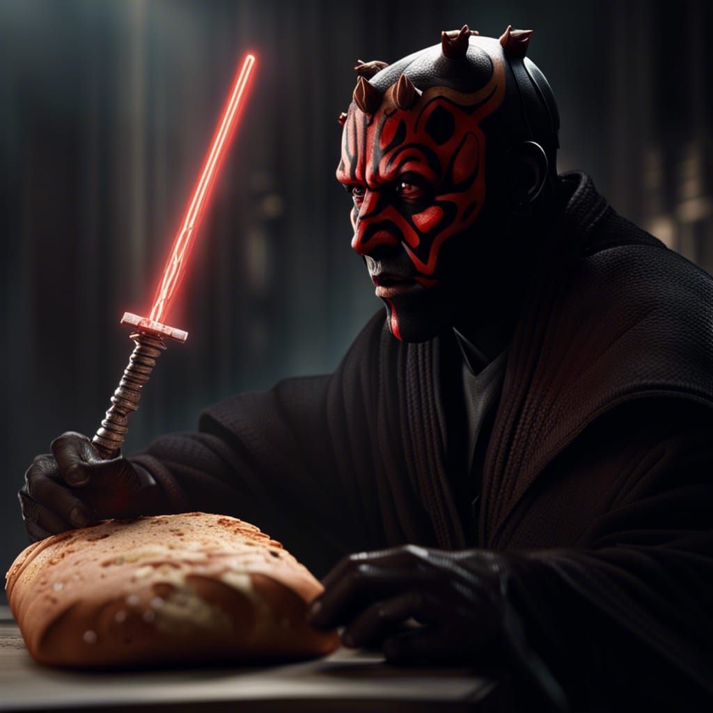 Darth Maul's Bread Sword: Epic Digital Painting