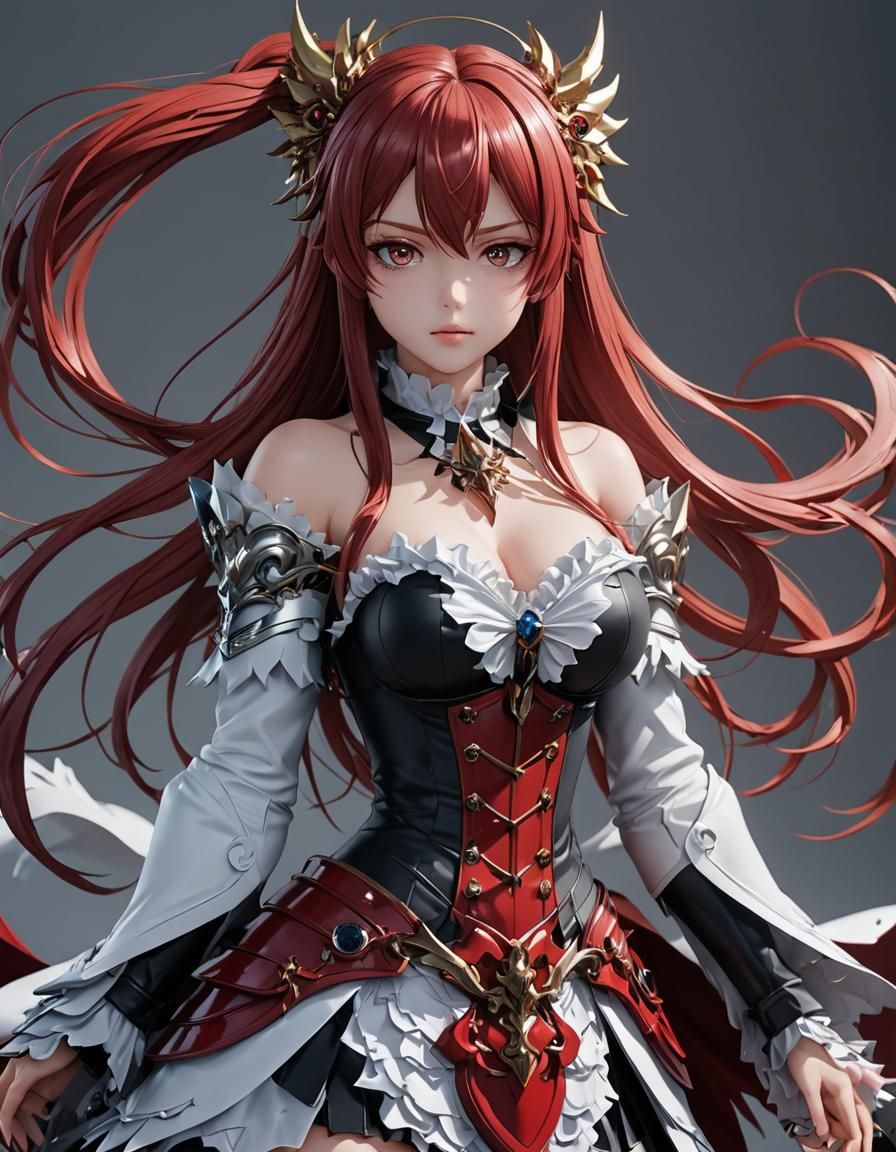 Detailed 3D Anime Art of Rias Gremory