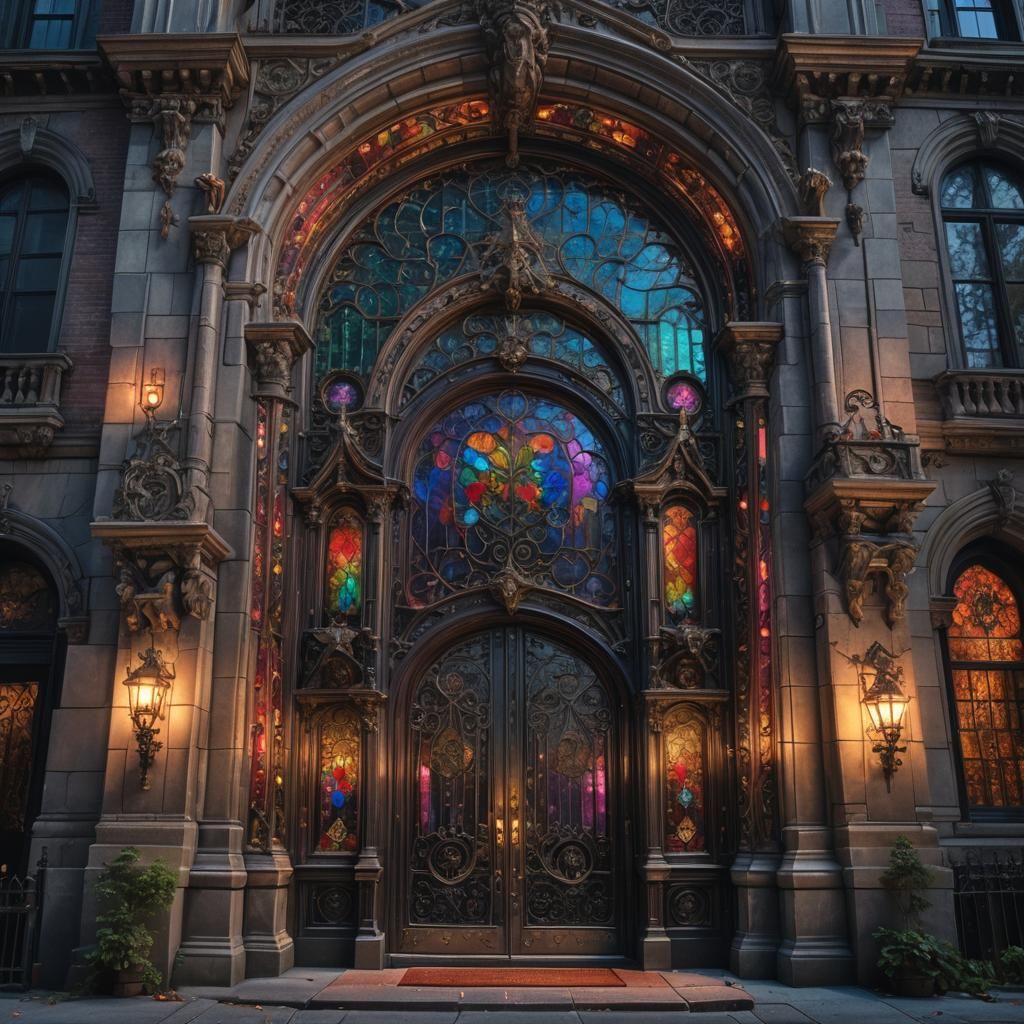 Mystical Mansion in New York at Night