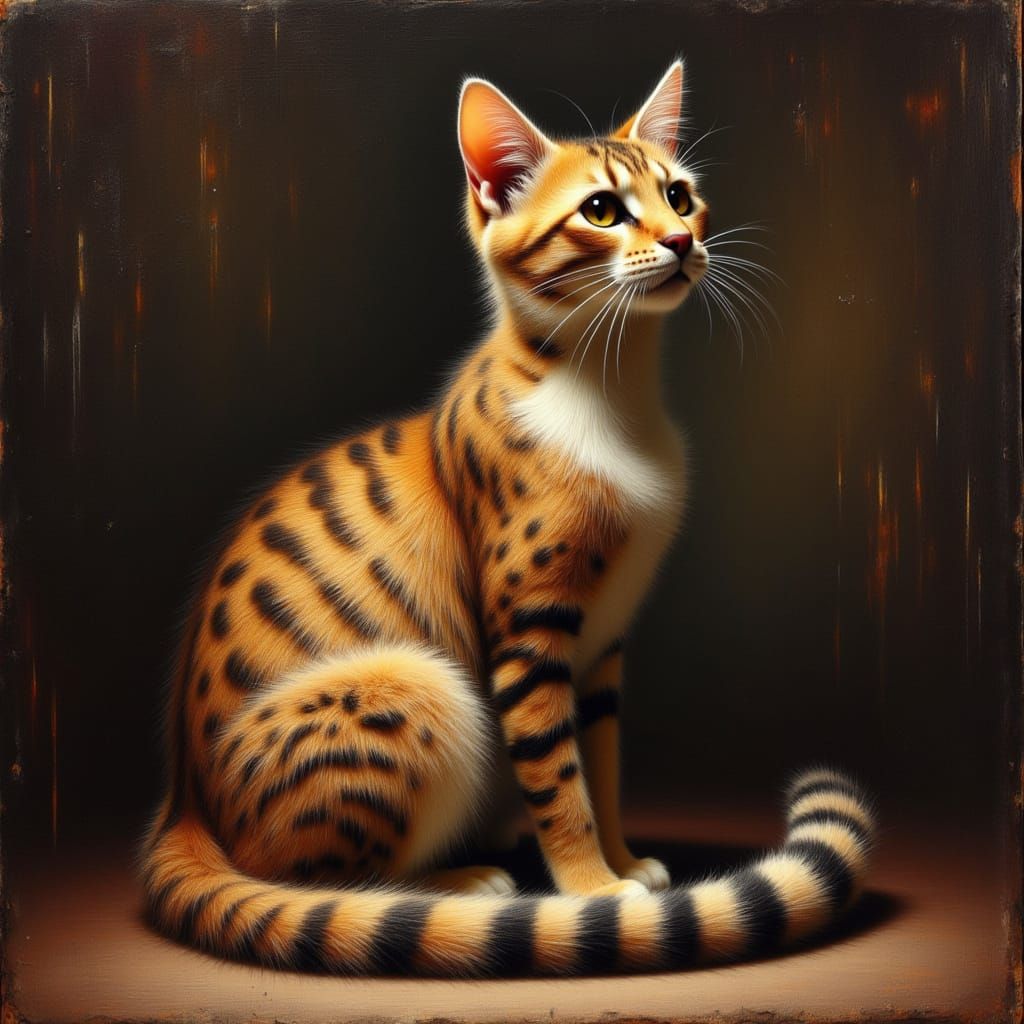 Bengal circus cat