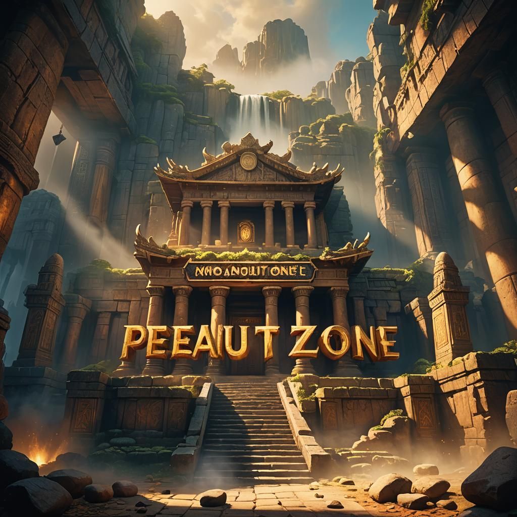 Mystical Temple No Peanut Zone Digital Painting